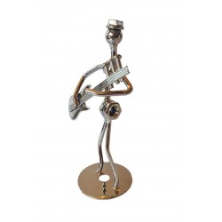 Ornament decorativ, Muzicant din metal, Nergu, 13 cm, 356XD-6 Ornament decorativ, Muzicant din metal, Nergu, 13 cm, 356XD-6