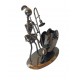 Ornament decorativ, Muzicant din metal cu suport de pixuri, Nergu, 15 cm, 356-16DD