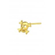 Piercing nas Argint placat cu aur 18K, Craniu, A4S33471 Piercing nas Argint placat cu aur 18K, Craniu, A4S33471