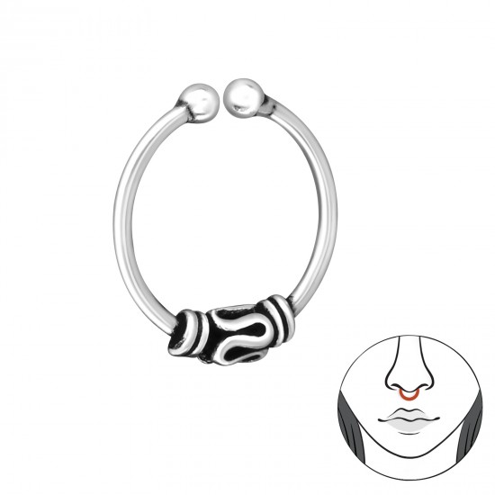 Piercing nas din Argint, Bali, Silver, A4S31997 Piercing nas din Argint, Bali, Silver, A4S31997