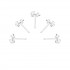 Set 5 Piercinguri  nas din Argint, Ancora Silver, A4S34521