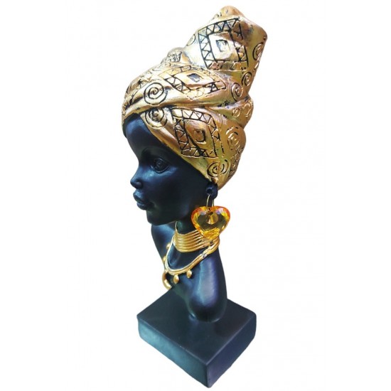 Statueta Decorativa, Africana, Auriu, 23 cm, LY239X