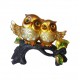 Statueta Decorativa, Bufnite pe creanga de copac, Auriu, 22 cm, GA21231