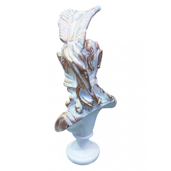 Statueta Decorativa, Bust femeie soldat, Alb, 32 cm, DO23X