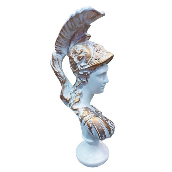 Statueta Decorativa, Bust femeie soldat, Alb, 32 cm, DO23X