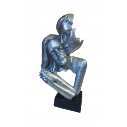 Statueta Decorativa Masca, Indragostiti, Argintiu, 28 cm, 064SX-1