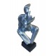 Statueta Decorativa Masca, Indragostiti, Argintiu, 28 cm, 064SX-1