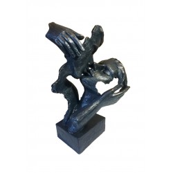Statueta Decorativa Masca, Indragostiti, Negru, 27 cm, 065SX