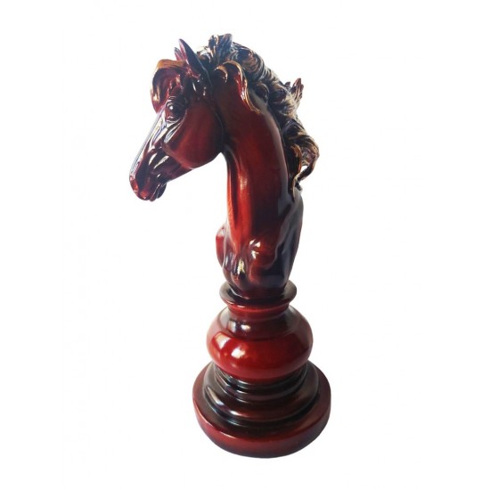 Statueta, Piesa de sah, Cal, Visiniu, 25 cm, 0182A-1