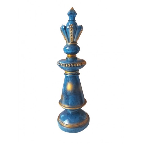 Statueta, Piesa de sah, Rege, Albastru, 33 cm, SR1653-1