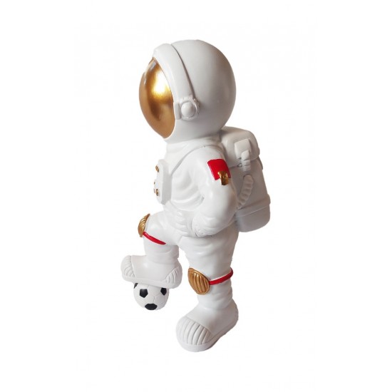 Statueta decorativa, Astronaut fotbalist, 26 cm, BJ1737D Statueta decorativa, Astronaut fotbalist, 26 cm, BJ1737D
