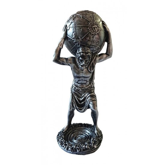 Statueta decorativa, Atlas, Argintiu, 29 cm, GXL020