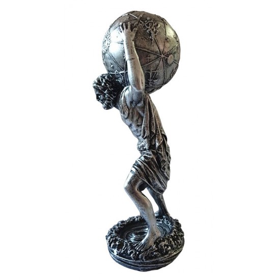 Statueta decorativa, Atlas, Argintiu, 29 cm, GXL020