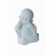 Statueta decorativa, Buddha, Zambesc, Nu vad, Gandesc, Alb, 10  cm, DVA2