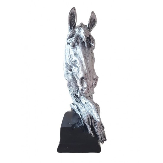Statueta decorativa, Cal, Argintiu, 41 cm, BL551L