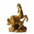 Statueta decorativa, Cal si manz,  Auriu, 13 cm, XQ202146