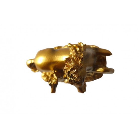 Statueta decorativa, Cal si manz,  Auriu, 13 cm, XQ202146