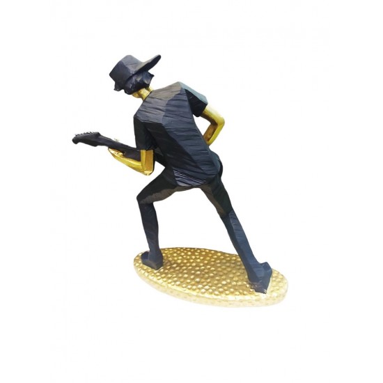 Statueta decorativa, Chitarist, Negru, 18 cm, WX8251