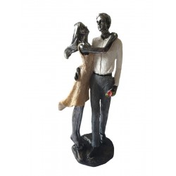 Statueta decorativa, Cuplu de Indragostiti, Multicolor, 21 cm, GXL004