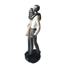 Statueta decorativa, Cuplu de Indragostiti, Multicolor, 21 cm, GXL004