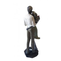 Statueta decorativa, Cuplu de Indragostiti, Multicolor, 21 cm, GXL007