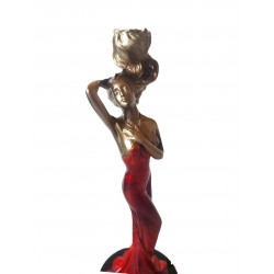 Statueta decorativa, Femeie, Rosu, 31 cm, 356328DX Statueta decorativa, Femeie, Rosu, 31 cm, 356328DX