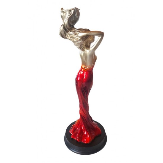Statueta decorativa, Femeie, Rosu, 31 cm, 356328DX