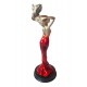 Statueta decorativa, Femeie, Rosu, 31 cm, 356328DX
