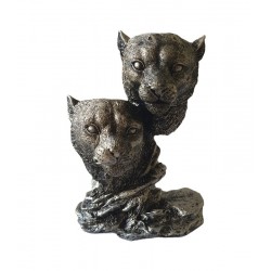 Statueta decorativa, Leoaice, Argintiu, 13 cm, XQ4004