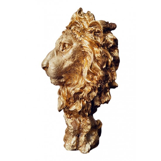 Statueta decorativa, Leu, Auriu, 32 cm, DVID11