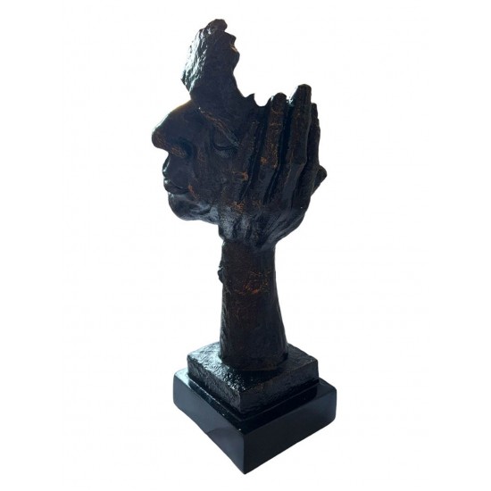 Statueta decorativa, Masca, Negru, 33 cm, HC303L