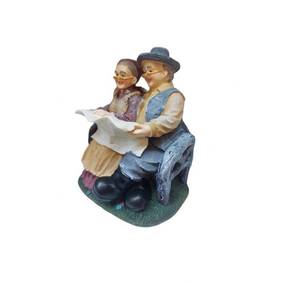 Statueta decorativa, Mos si Baba, Multicolor, 12 cm, 1025DD9