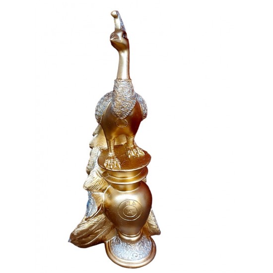 Statueta decorativa, Paun, Auriu, 33 cm, 11278-48