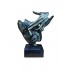 Statueta decorativa masca, Negru-Auriu, 22 cm, 637CB-1