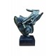 Statueta decorativa masca, Negru-Auriu, 22 cm, 637CB-1