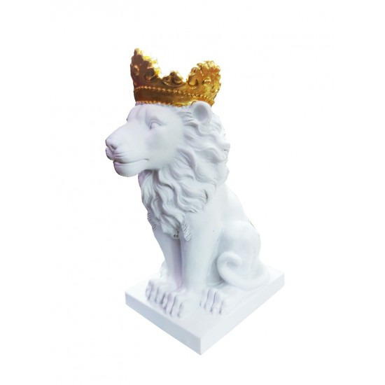 Statueta in forma de Leu, Alb, 34 cm, 625LD