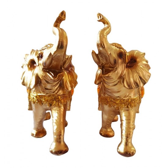 Statuete decorative, 2 Elefanti, Auriu, 21 cm, GXL023 Statuete decorative, 2 Elefanti, Auriu, 21 cm, GXL023