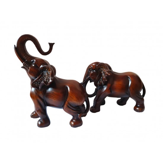 Statuete decorative, 2 Elefanti, Maro, 21 cm, LC017L
