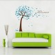 Sticker decorativ, Copacel cu flori albastre  150 cm, 107STK