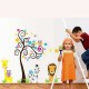 Sticker decorativ Copacelul cu animale,multicolor 120 cm,103STK