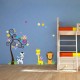 Sticker decorativ Copacelul cu animale,multicolor 120 cm,103STK