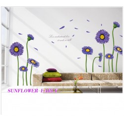 Sticker decorativ, Crizanteme albastre 178 cm, 133STK