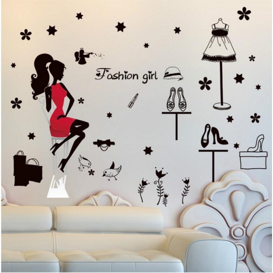 Sticker decorativ, Fashion girl 105cm, 156STK Sticker decorativ, Fashion girl 105cm, 156STK