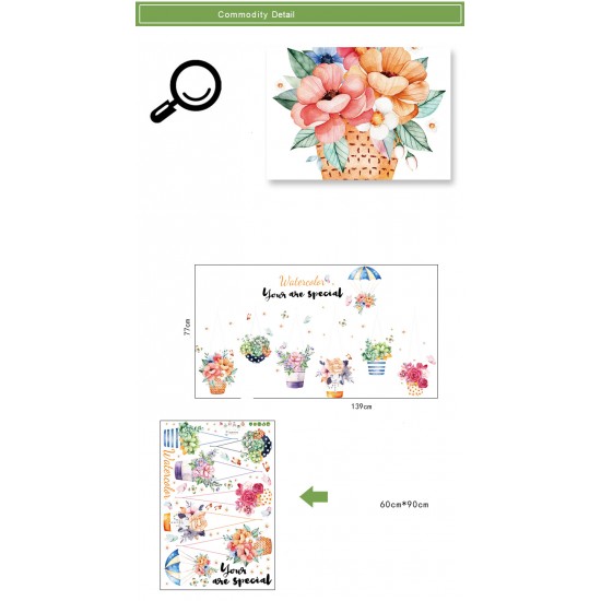 Sticker decorativ, Flowers 139 cm, 81STK