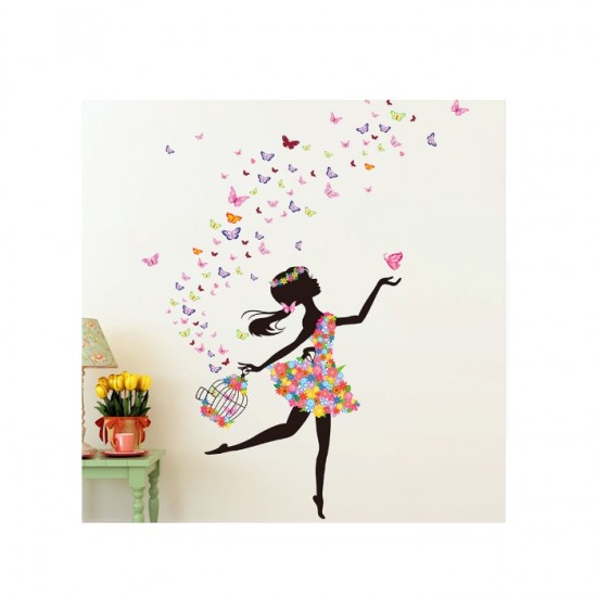 Sticker decorativ, Fluturasi colorati,multicolor 172 cm, 46STK Sticker decorativ, Fluturasi colorati,multicolor 172 cm, 46STK