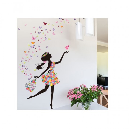Sticker decorativ, Fluturasi colorati,multicolor 172 cm, 46STK Sticker decorativ, Fluturasi colorati,multicolor 172 cm, 46STK