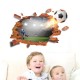 Sticker decorativ , Gaura in perete, fotbal 88 cm, 82STK