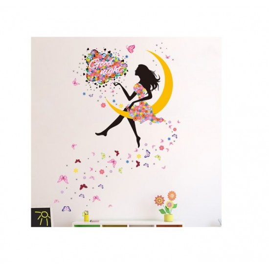 Sticker decorativ Good night,roz 140 cm Sticker decorativ Good night,roz 140 cm