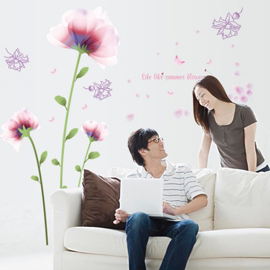Sticker decorativ, Like summer flower 148 cm, 75STK