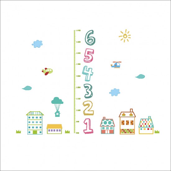 Sticker decorativ, Masuratoare cu animalute 125 cm, 142STK